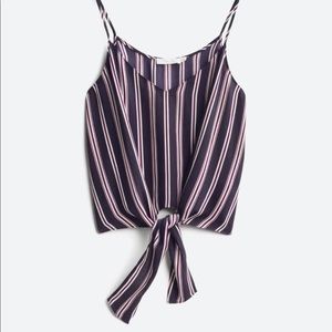 Parina Tie Front Crop Cami Blouse